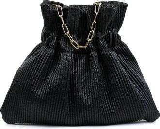 Street Level Womens Ribbed Mini Evening Bag With Chain In Black