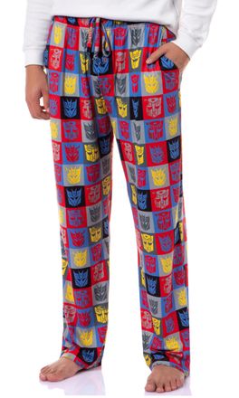 Intimo Transformers Mens Multiple Styles Sleep Pajama Pants, Square Panels, L