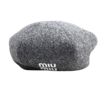Miu Miu Pre-owned Wollen Hoed - Dames - Vintage Accessoires - Grijs - ONE Size - Wol - Vintage