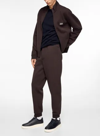 Emporio Armani Mens Chocolate brown modal track pant
