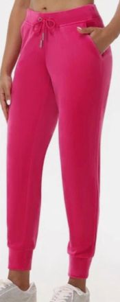 Juicy Couture Luxe Velour Glossy Joggers In Hot Pink