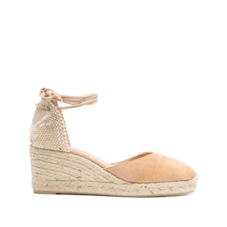 Castaner Beige Ankle-strap Wedges