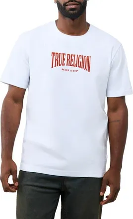 True Religion Buddha Arch Cotton Graphic T-Shirt in Optic White at Nordstrom, Size Xxx-Large