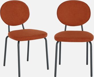 Sweeek Silla Vintage De Metal Y Tela, Set De 2