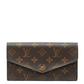 Louis Vuitton Brown Pvc Leather Long Wallet (Bi-Fold) (Pre-Owned)