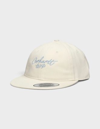 Carhartt Work in Progress Mens WIP Signature Cap Natural Dusty Ice - White - Size: ONE size