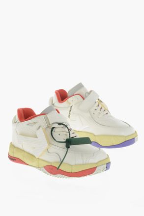 Off-white Leather And Cotton Low-Top Sneakers PUZZLE Off-White