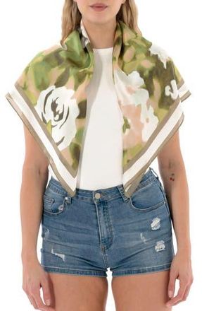 Nicole Miller Floral Square Scarf in Ivory at Nordstrom Rack