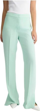 Liu Jo Pantalone con spacco - Dames - Wijde Broeken - Groen - XS - Broeken