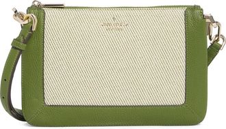 Kate Spade New York lena canvas colorblock double compartment crossbody bag in Kelp Forest Multi at Nordstrom Rack