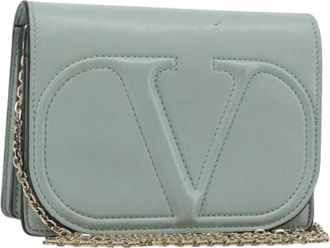 Valentino Pre-owned Vintage Shoulder Bag - Dames - Vintage Schoudertas - Blauw - ONE Size - Leer - Vintage