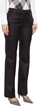 Burberry Vivette Wool Tailored Broeken - Dames - Straight fit broeken - Bruin - 2XS - Katoen - Broeken