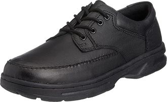Generic Mens Brian Real Leather Casual Wide Fit Shoes Black (EE Fitting) 10 UK