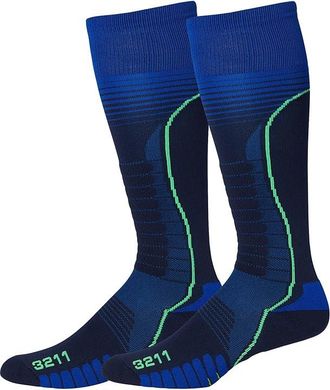 eurosock Ski Silver Supreme 2-Pack Crew Cut Socks Shoes Ocean 1 : MD (US Mens Shoe 7-9 - Womens Shoe 8-10), Lycra/Mesh/Polyamide