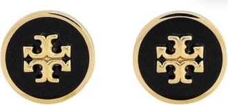 Tory Burch Icon Email Cirkel-Stud Oorbellen - Dames - Oorbellen - Zwart - ONE Size - Accessoires