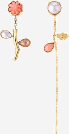 Grainne Morton Ohrringe Flower Stem & Chain Detachable Drop