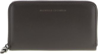 Brunello Cucinelli Shiny Zipper Pull Wallet