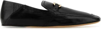 Ferragamo Womens Black Leather Elaine Loafers - Size EU 37