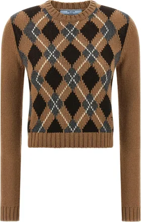 Prada Brown Cashmere Womens Cardigan