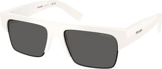 Prada PR D12SU 46120Z Mens Sunglasses White Size 55
