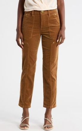 Democracy AbSolution Skyrise Straight Leg Corduroy Pants in Roasted Pecan at Nordstrom Rack, Size 16