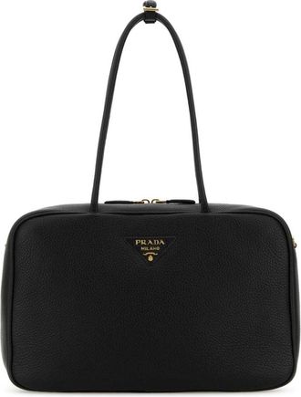 Prada Black Logo Shoulder Bag