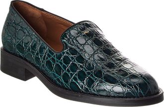 Giuseppe Zanotti Lidia Croc-Embossed Leather Loafer