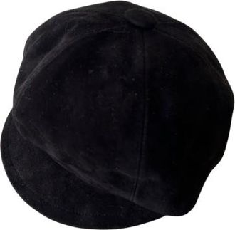 Dior Black Goatskin Suede Cap Size M