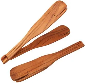 Be Home Teak Whale Flip Tongs in Brown at Nordstrom