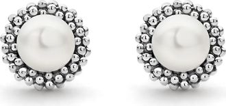 Lagos Kinder Luna Freshwater Pearl Stud Earrings in Sterling Silver/Fw Pearl at Nordstrom