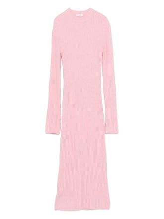 Patrizia Pepe knitted midi dress - women - Alpaca/Acrylic/Nylon/Spandex/Elastane - II - Pink