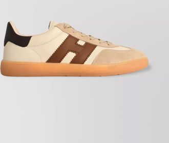 Hogan chic leather sneakers featuring contrast panels