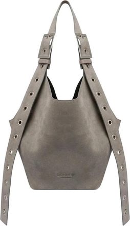 Dondup Kleine Hobo Tas - Dames - Schoudertassen - Grijs - ONE Size - Leer - Tassen