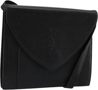 Saint Laurent Pre-owned Cross Body Bags, female, Black, Size: ONE SIZE Pre-owned Vintage Shoulder Bag