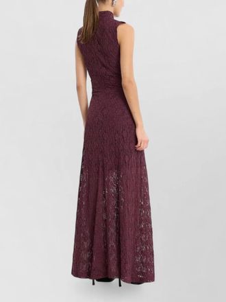 Rotate lace maxi flared dress