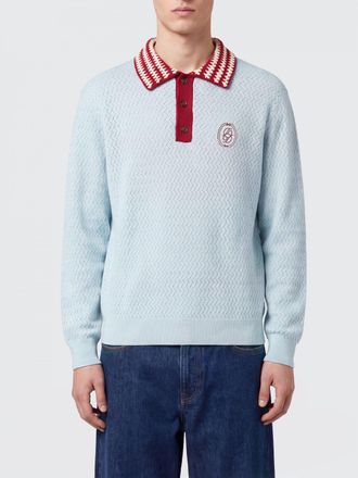 Dr&ocirc;le de Monsieur Dr&ocirc;le de Monsieur Polo in maglia in cotone traforato con profili a contrasto