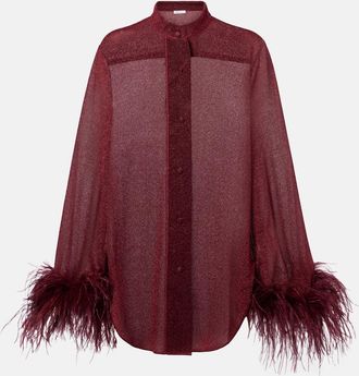 Oséree Oséree Camicia Lumière con piume