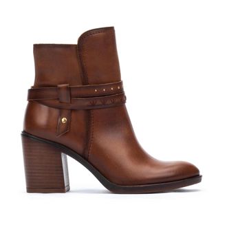 Pikolinos Rioja Enkellaars met Hak - Dames - Laarzen met Hak - Bruin - 41 EU - Leer - Schoenen