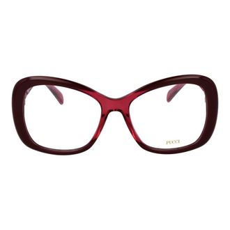 Emilio Pucci PU-1066383 Acetate Butterfly Frame Eyeglasses - Burgundy