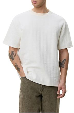Les Deux Stripe Jacquard T-Shirt in Eggnog White at Nordstrom, Size Xx-Large