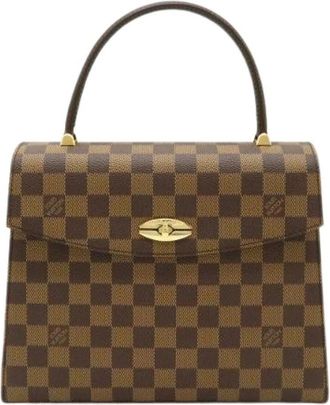 Louis Vuitton Pre-owned Damier Malletier Handtas N51379 - Dames - Vintage Handtas - Bruin - ONE Size - Vintage