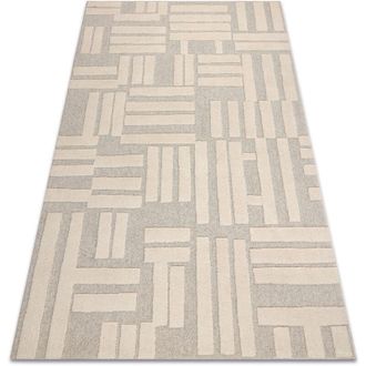 RugsX Flux 461.95.ae110 Alfombra De Lana Osta - Geom&eacute;trica, Estructural, Loft Crema / Beige Beige 135x200 Cm
