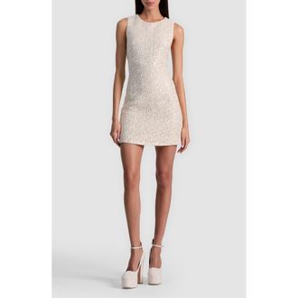 Alice & Olivia Cade Sequin & Bead Embellished Minidress in Off White at Nordstrom Rack, Size 10