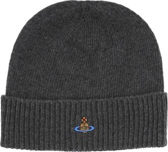 Vivienne Westwood ribbed beanie - Grey
