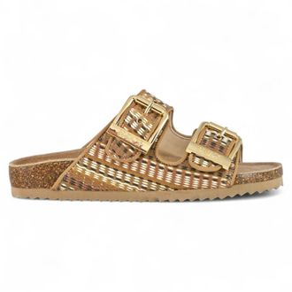 Colors Of California Schoenen, Dames, Beige, 36 EU, Su&egrave;de, Raffia Flat Sandal