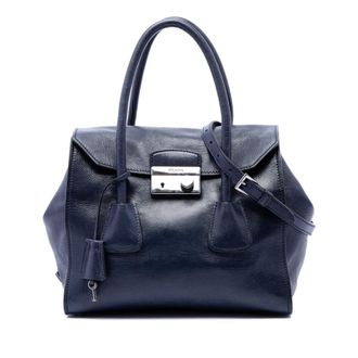 Prada Pre-owned Prada Glace Calf Sound Lock Satchel Ladies KYS9YZ37Q66LMDBV