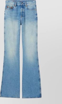 Gucci mid rise flare trousers belt loop design