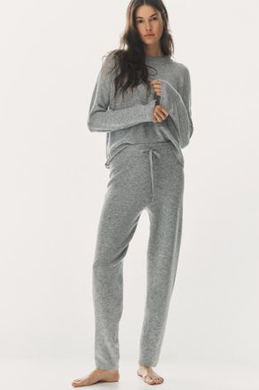 H&M Fine-knit Joggers in Gray Melange at Nordstrom, Size Xx-Large