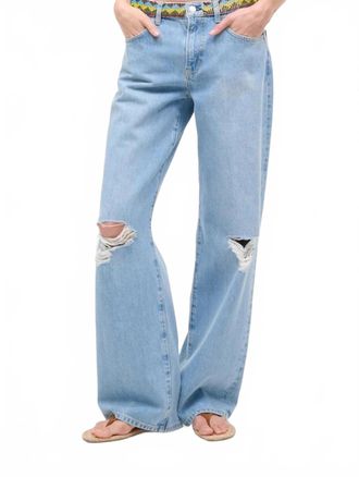 Staud Gus Relaxed Jeans In Surfer Beaded