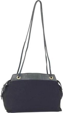 Loewe Pre-owned Shoulder Bags, female, Blue, Size: ONE SIZE Pre-owned Nylon Shoulder Bag